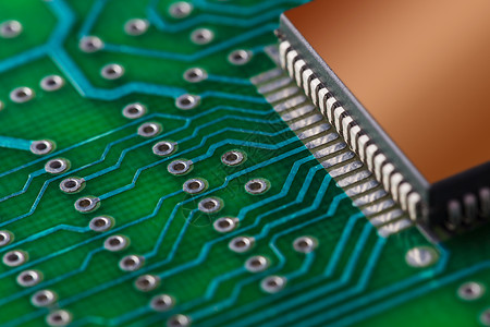 電路板特寫背景下的計算機網絡工程 連接微觀與宏觀的數字世界